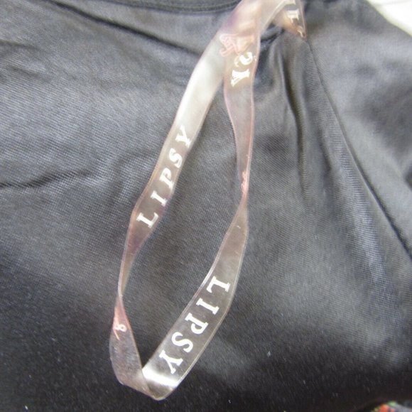 Mini Dress Size 6 Black Sequins Multicolor Lipsy London Sparkling Bodycon Sexy - Picture 12 of 13